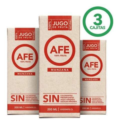 jugo afe pack manzana